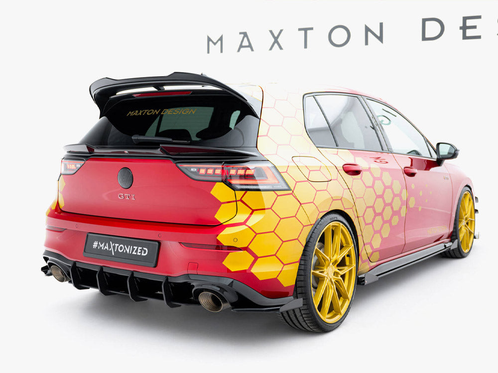 Maxton Design Street PRO Rear Side Splitters + Flaps Volkswagen Golf GTI Clubsport Mk8 Facelift