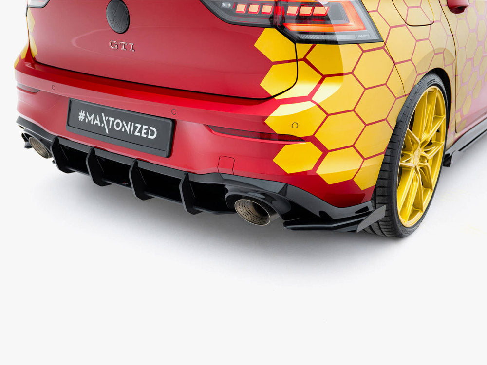 Maxton Design Street PRO Rear Side Splitters + Flaps Volkswagen Golf GTI Clubsport Mk8 Facelift