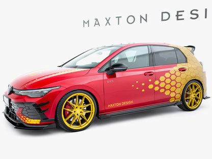 Maxton Design Street PRO Side Skirts Diffusers + Flaps Volkswagen Golf GTI Clubsport Mk8 Facelift