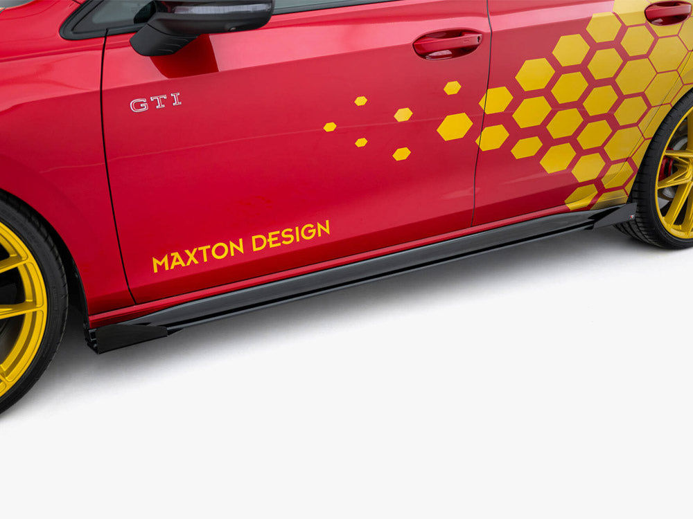 Maxton Design Street PRO Side Skirts Diffusers + Flaps Volkswagen Golf GTI Clubsport Mk8 Facelift