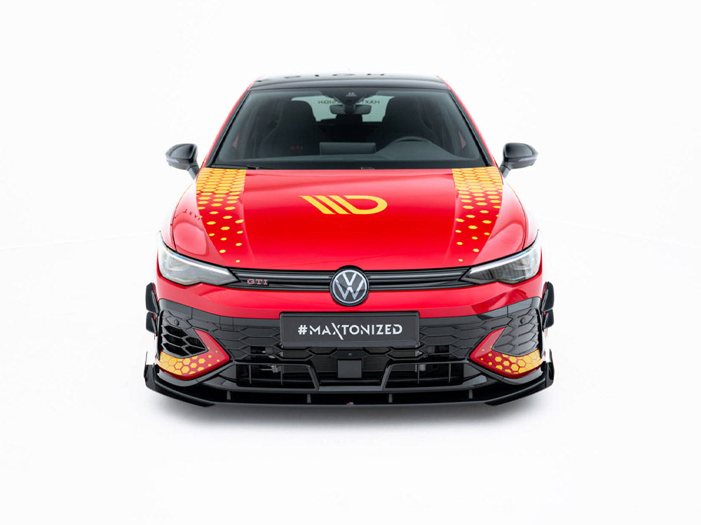 Maxton Design Street PRO Front Splitter + Flaps Volkswagen Golf GTI Clubsport Mk8 Facelift