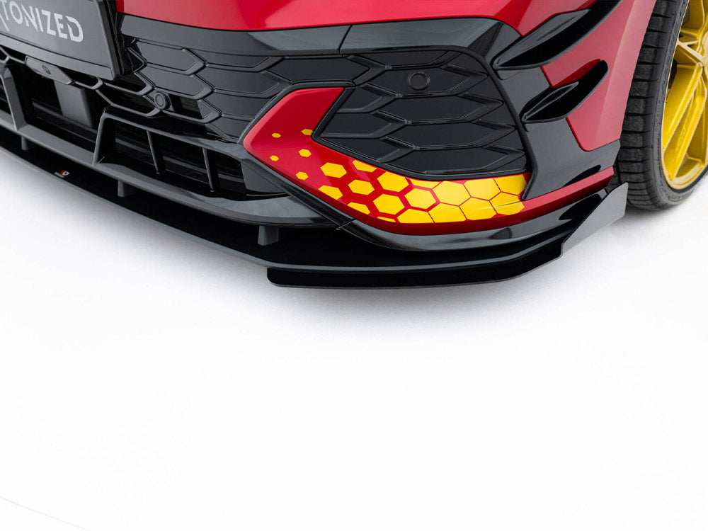 Maxton Design Street PRO Front Splitter + Flaps Volkswagen Golf GTI Clubsport Mk8 Facelift