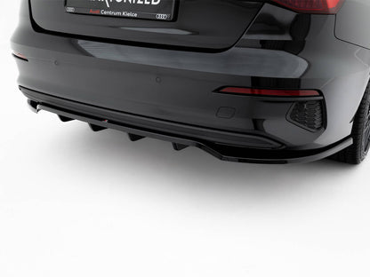 Maxton Design Rear Splitter (Vertical Bars) Audi A3 Sedan 8Y