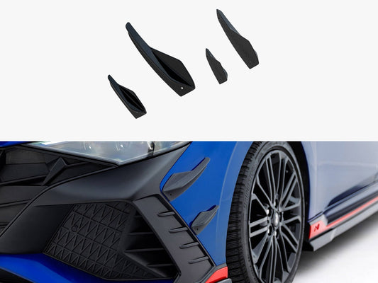 Maxton Design Front Bumper Wings (Canards) Hyundai Elantra N Mk7