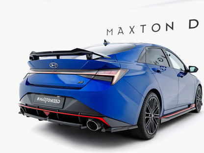 Maxton Design Central  Rear Splitter (Vertical Bars) Hyundai Elantra N Mk7