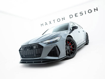Maxton Design Carbon Fiber Front Splitter Audi RS6 C8 / RS7 C8
