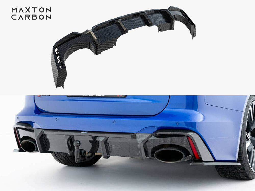 Maxton Design Prepreg Carbon Fiber Rear Diffuser Audi RS6 C8 (version with towbar)