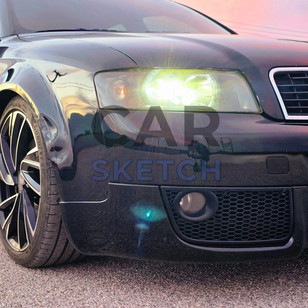 Audi A4 B6 Votex Kit Front Bumper Side Lower Grilles * 8E0 071 613  - 8E0 071 613 B *