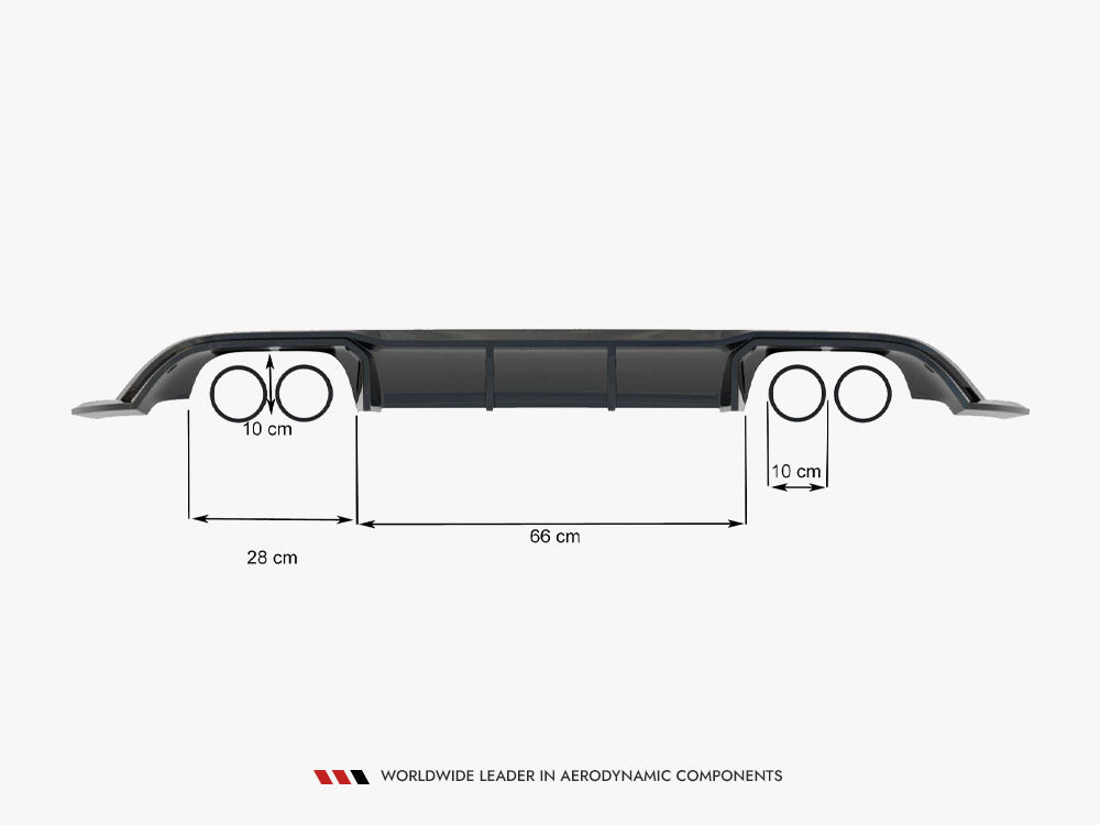 Maxton Design Rear Valance V.3 Volkswagen Golf R Mk7 Facelift