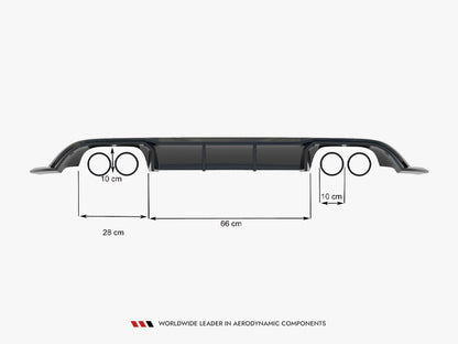 Maxton Design Rear Valance V.3 Volkswagen Golf R Mk7 Facelift