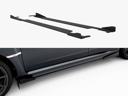 Maxton Design Street PRO Side Skirts Diffusers + Flaps Subaru Impreza WRX STI Mk3 Facelift