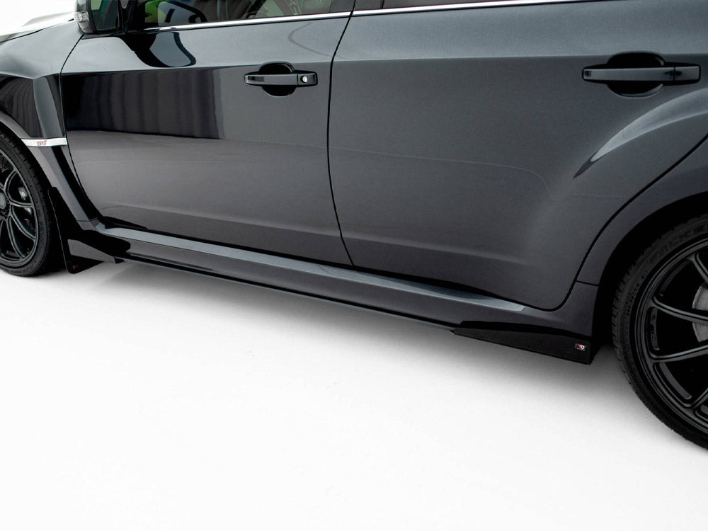 Maxton Design Street PRO Side Skirts Diffusers + Flaps Subaru Impreza WRX STI Mk3 Facelift