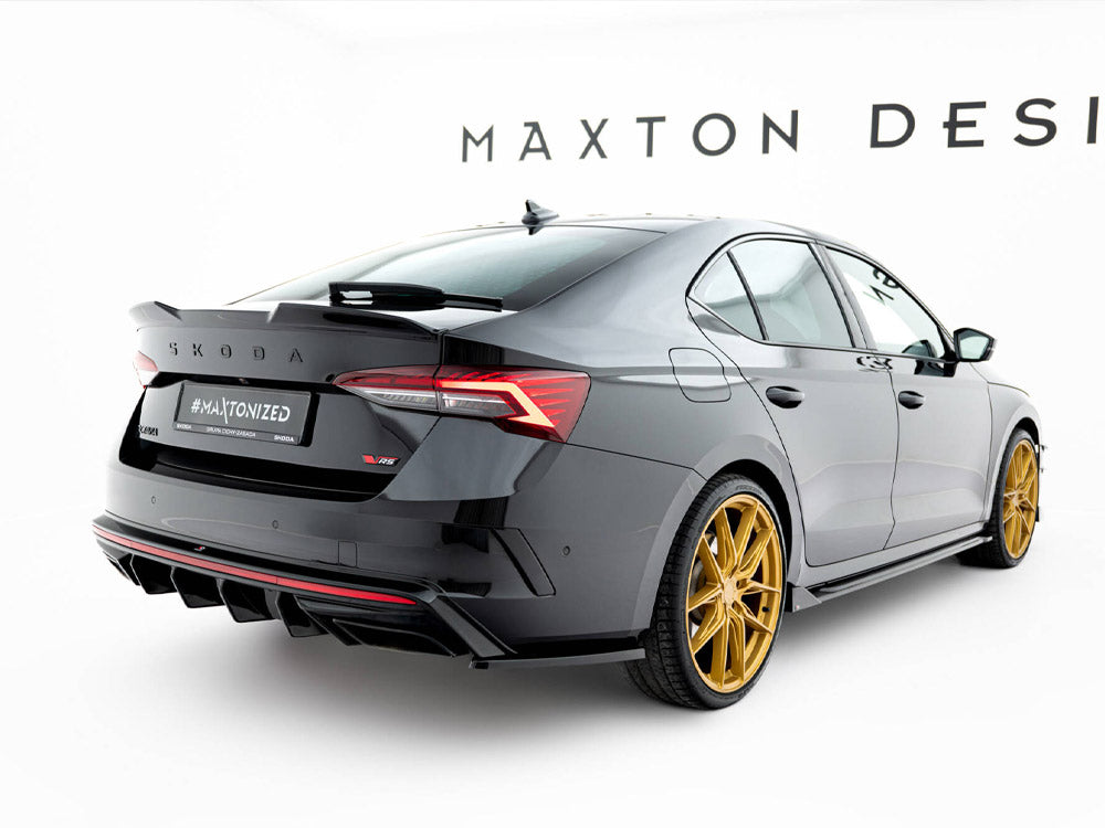 Maxton Design Rear Side Splitters V.3 Skoda Octavia RS Liftback / Estate Mk4 Facelift