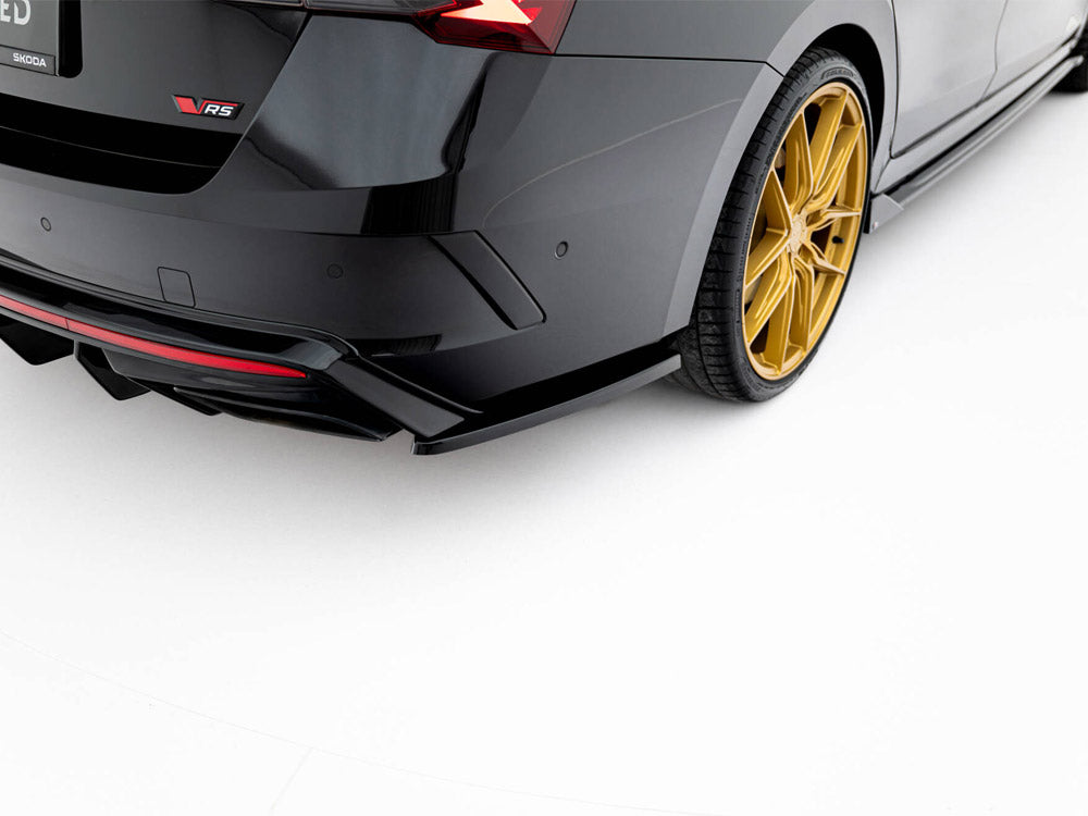 Maxton Design Rear Side Splitters V.3 Skoda Octavia RS Liftback / Estate Mk4 Facelift