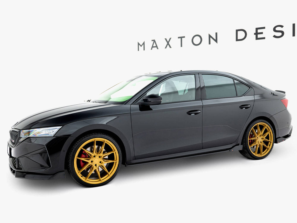 Maxton Design Side Skirts Diffusers V.2 + Flaps Skoda Octavia RS Liftback / Estate Mk4 Facelift