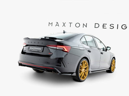 Maxton Design Rear Side Splitters V.6 Skoda Octavia RS Liftback / Estate Mk4 / Mk4 Facelift