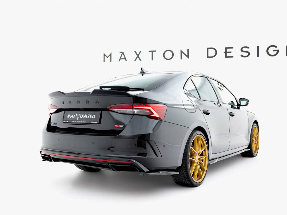 Maxton Design Rear Side Splitters V.5 Skoda Octavia RS Liftback / Estate Mk4 / Mk4 Facelift