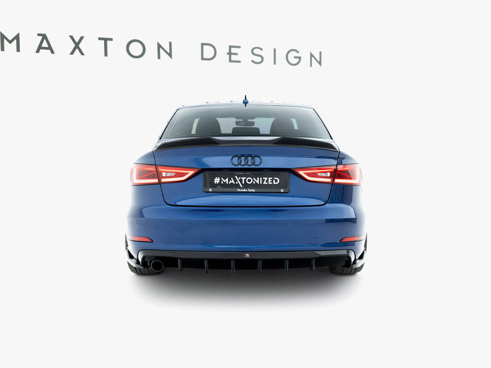 Maxton Design Rear Valance Audi A3 Sedan 8V (Version with single exhaust tips on one side)