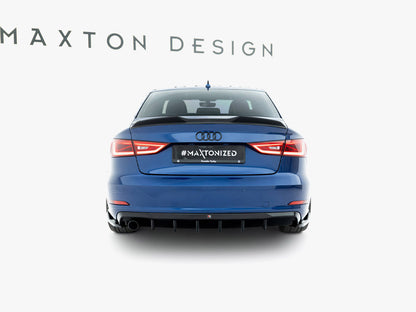 Maxton Design Rear Valance Audi A3 Sedan 8V (Version with single exhaust tips on one side)