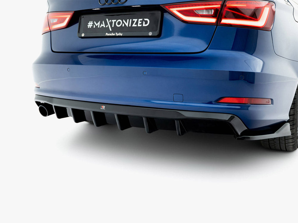 Maxton Design Rear Valance Audi A3 Sedan 8V (Version with single exhaust tips on one side)