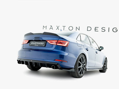 Maxton Design Rear Valance Audi A3 Sedan 8V (Version with single exhaust tips on both sides)