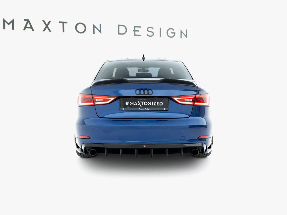 Maxton Design Rear Valance Audi A3 Sedan 8V (Version with single exhaust tips on both sides)