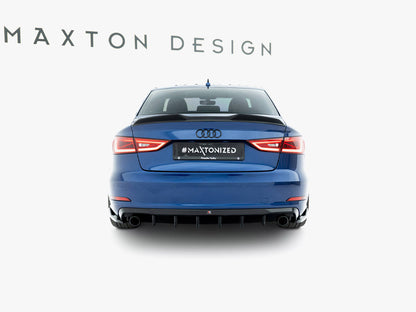 Maxton Design Rear Valance Audi A3 Sedan 8V (Version with single exhaust tips on both sides)