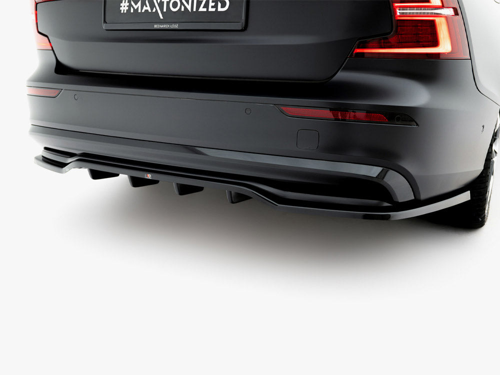 Maxton Design Rear Splitter (Vertical Bars) Volvo S60 / V60 R-Design Mk3 Facelift