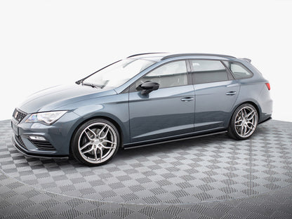 Maxton Design Side Skirts Diffusers V.2 Seat Leon Mk3 Cupra / FR Facelift