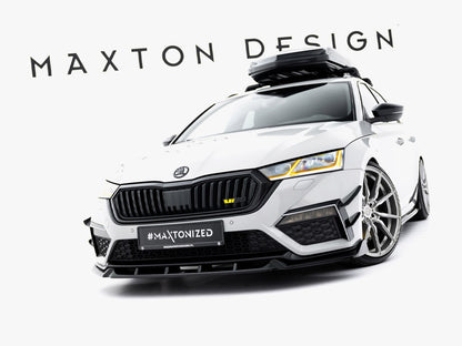 Maxton Design Front Splitter V.5 Skoda Octavia RS Mk4