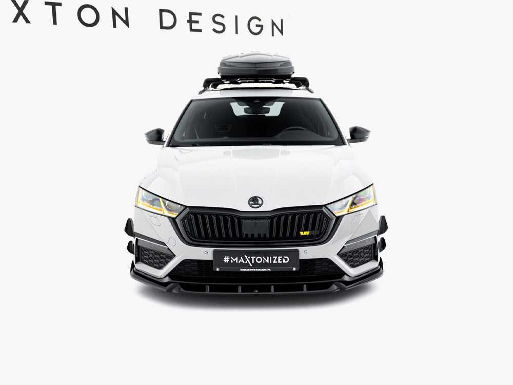Maxton Design Front Splitter V.5 Skoda Octavia RS Mk4