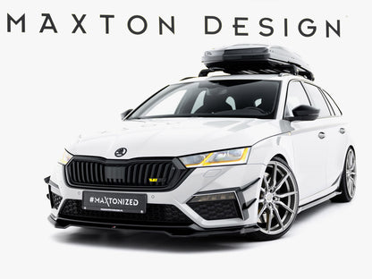 Maxton Design Front Splitter V.4 Skoda Octavia RS Mk 4