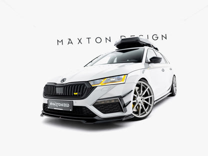 Maxton Design Front Splitter V.4 Skoda Octavia RS Mk 4