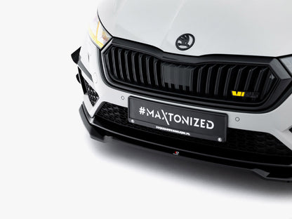 Maxton Design Front Splitter V.4 Skoda Octavia RS Mk 4