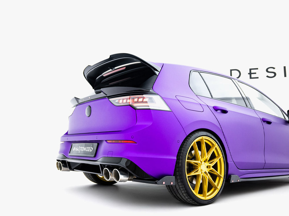 Maxton Design Rear Side Splitters V.2 + Flaps Volkswagen Golf R Mk8 Facelift