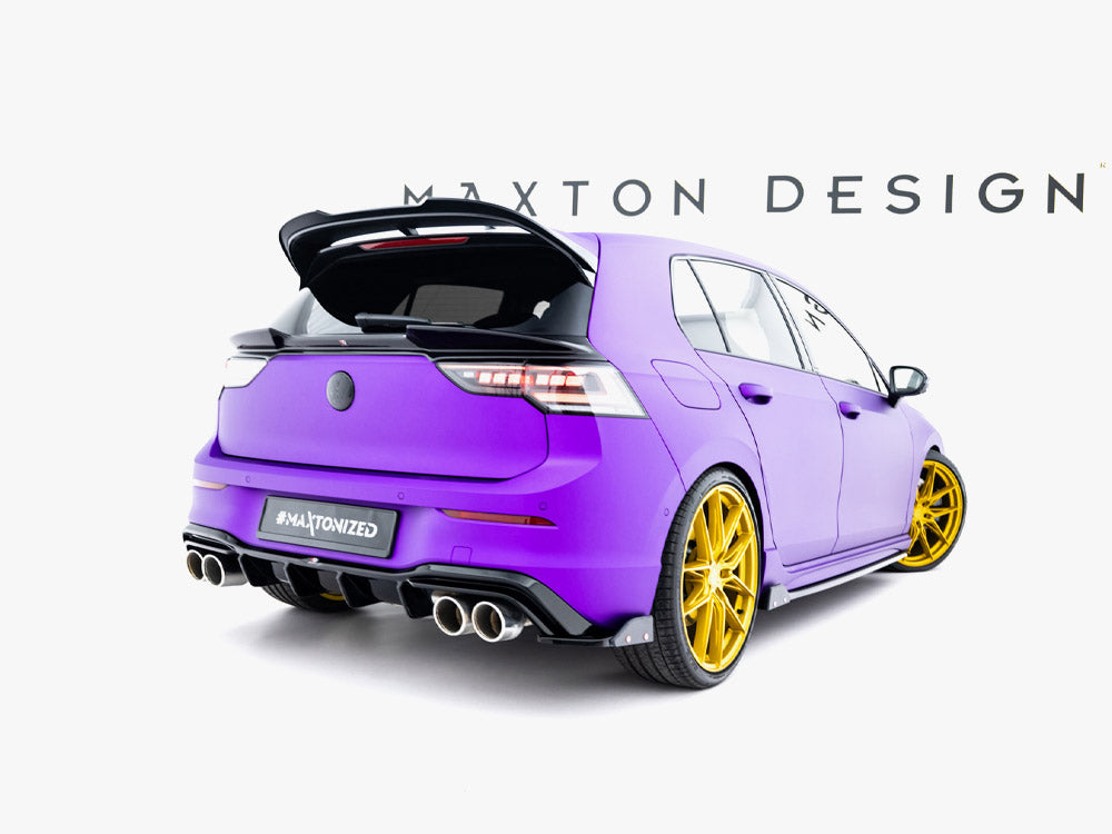 Maxton Design Rear Side Splitters V.6 + Flaps Volkswagen Golf R Mk8 Facelift
