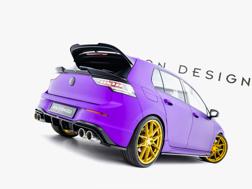 Maxton Design Lower Spoiler CAP 3D Volkswagen Golf R Mk8 Facelift