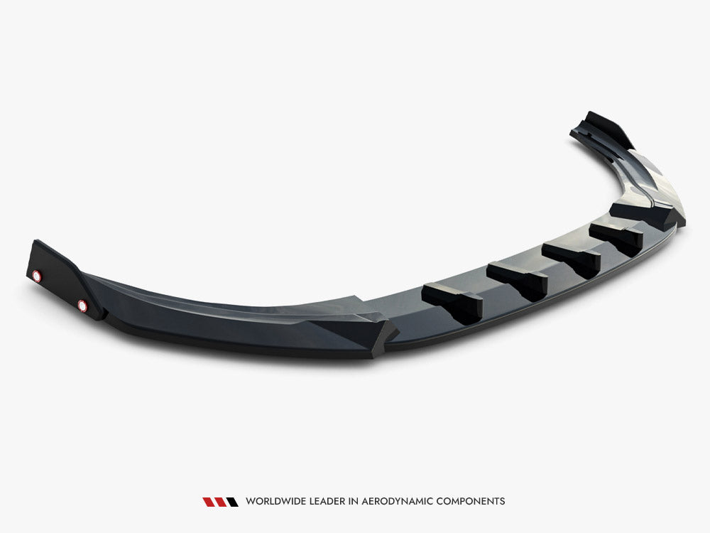 Maxton Design Front Splitter V.3 + Flaps Volkswagen Golf R Mk8 Facelift