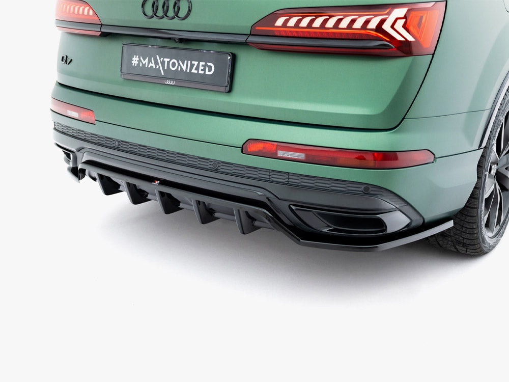 Maxton Design Rear Splitter (Vertical Bars) Audi Q7 S-Line Mk2 Facelift