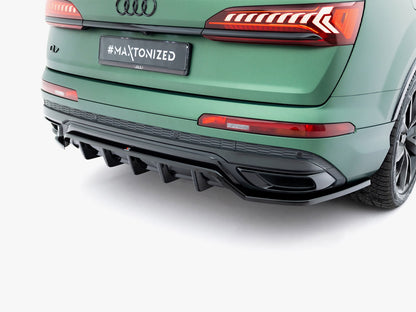Maxton Design Rear Splitter (Vertical Bars) Audi Q7 S-Line Mk2 Facelift