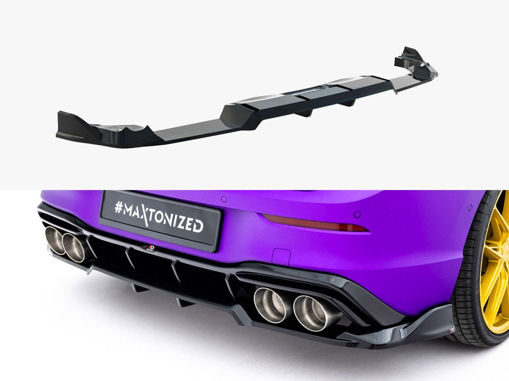 Maxton Design Rear Splitter (Vertical Bars) V.1 Volkswagen Golf R Mk8 / Mk8 Facelift