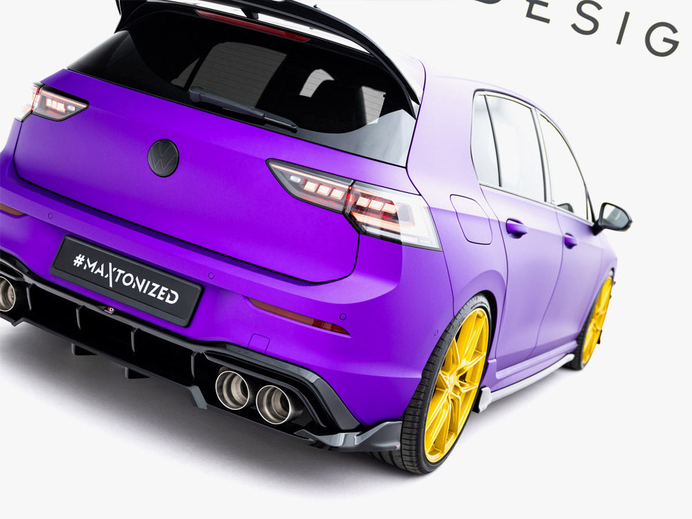 Maxton Design Rear Splitter (Vertical Bars) V.1 Volkswagen Golf R Mk8 / Mk8 Facelift