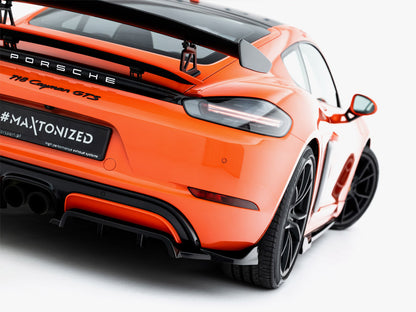 Maxton Design Rear Splitter (Vertical Bars) Porsche 718 Cayman GTS 982c