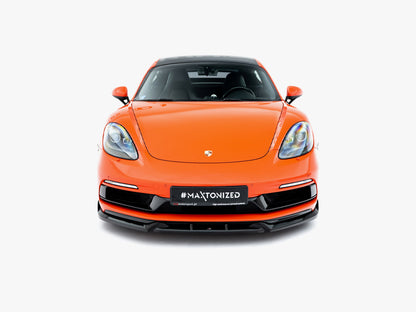 Maxton Design Front Splitter V.3 Porsche 718 Cayman GTS 982c