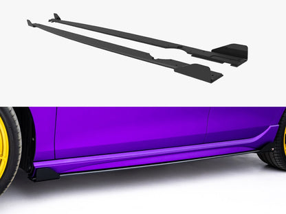 Maxton Design Street PRO Side Skirts Diffusers + Flaps Volkswagen Golf R Mk8 / Mk8 Facelift