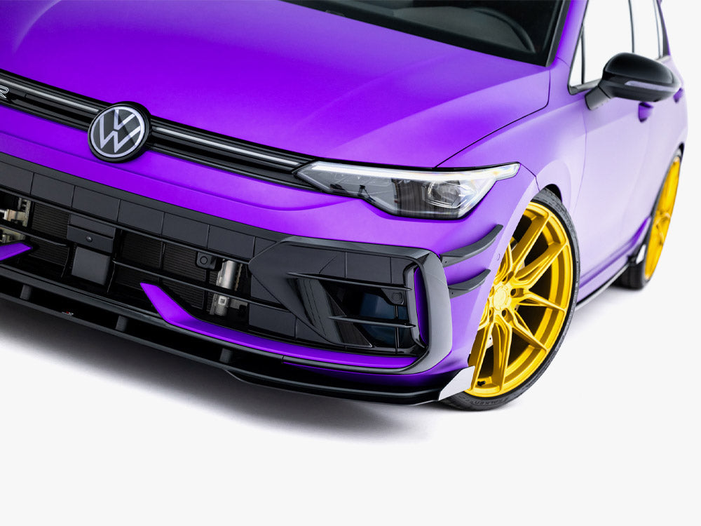 Maxton Design Street PRO Front Splitter + Flaps Volkswagen Golf R Mk8 Facelift