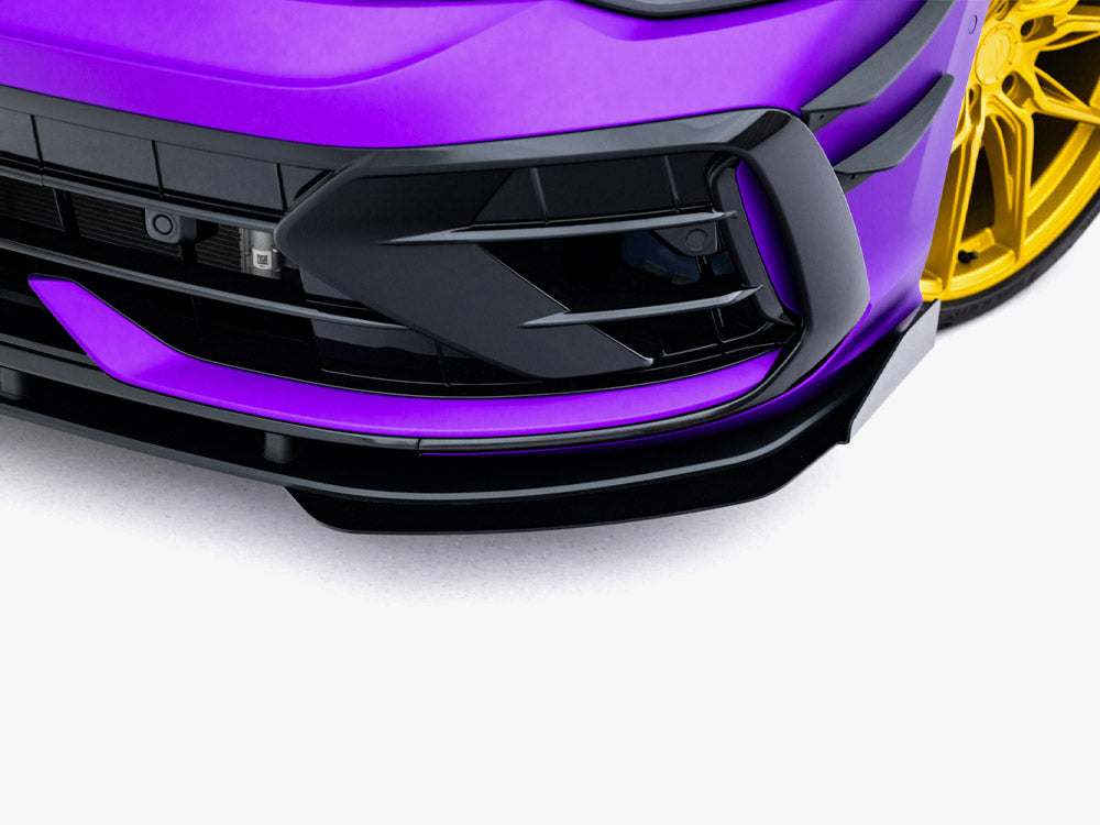 Maxton Design Street PRO Front Splitter + Flaps Volkswagen Golf R Mk8 Facelift