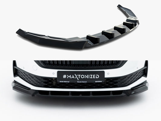 Maxton Design Front Splitter Skoda Octavia Sportline Liftback / Estate Mk4 Facelift