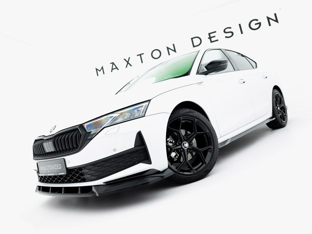 Maxton Design Front Splitter Skoda Octavia Sportline Liftback / Estate Mk4 Facelift