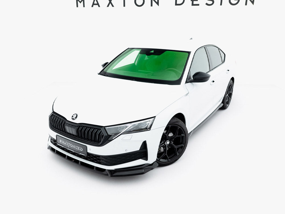 Maxton Design Front Splitter Skoda Octavia Sportline Liftback / Estate Mk4 Facelift